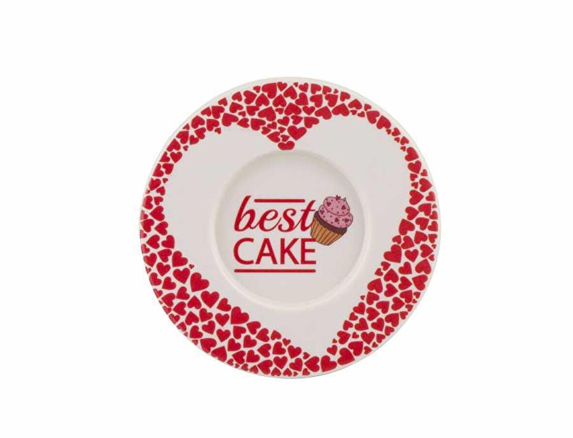 MELAMIN HEART CAKE DESENLİ ÇAY TABAĞI