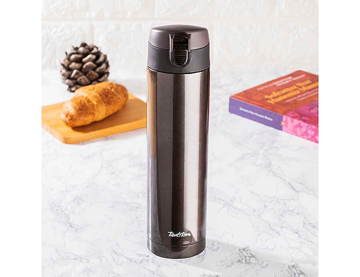 Tantitoni Paslanmaz Çelik Termos 450ml Füme 