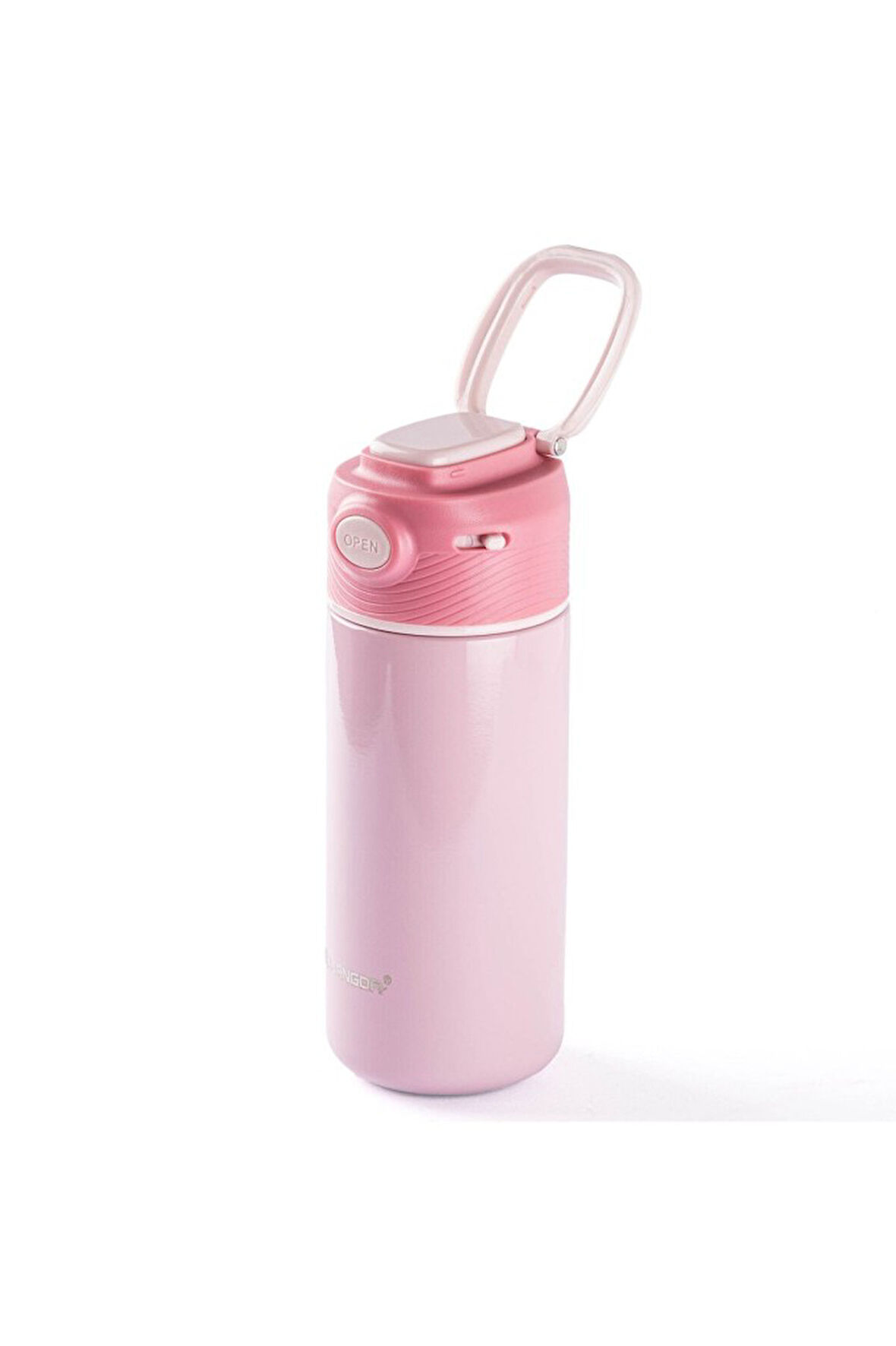 BANGDA PEMBE PASLANMAZ ÇELİK TERMOMETRELİ TERMOS 350ML