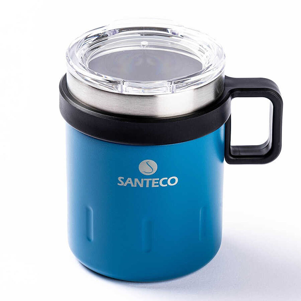 Tantitoni Santeco Çift Katmanlı Paslanmaz Çelik Termos Bardak 350ml Mavi