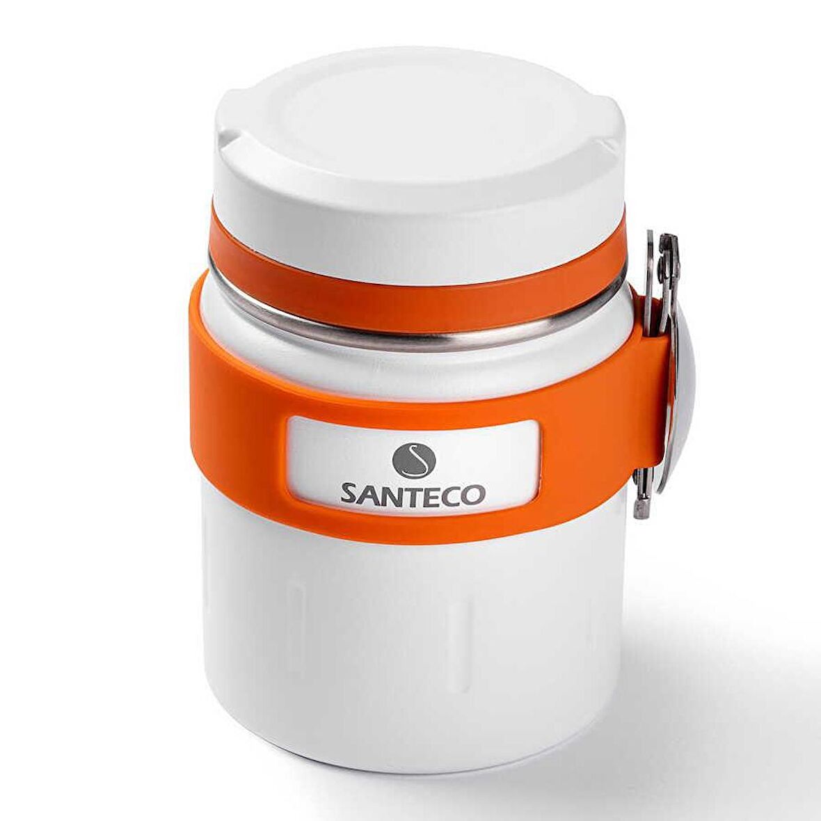 TANTİTONİ BEYAZ ÇİFT KATMANLI PASL. ÇELİK KAŞIKLI YEMEK TERMOSU 500ML	