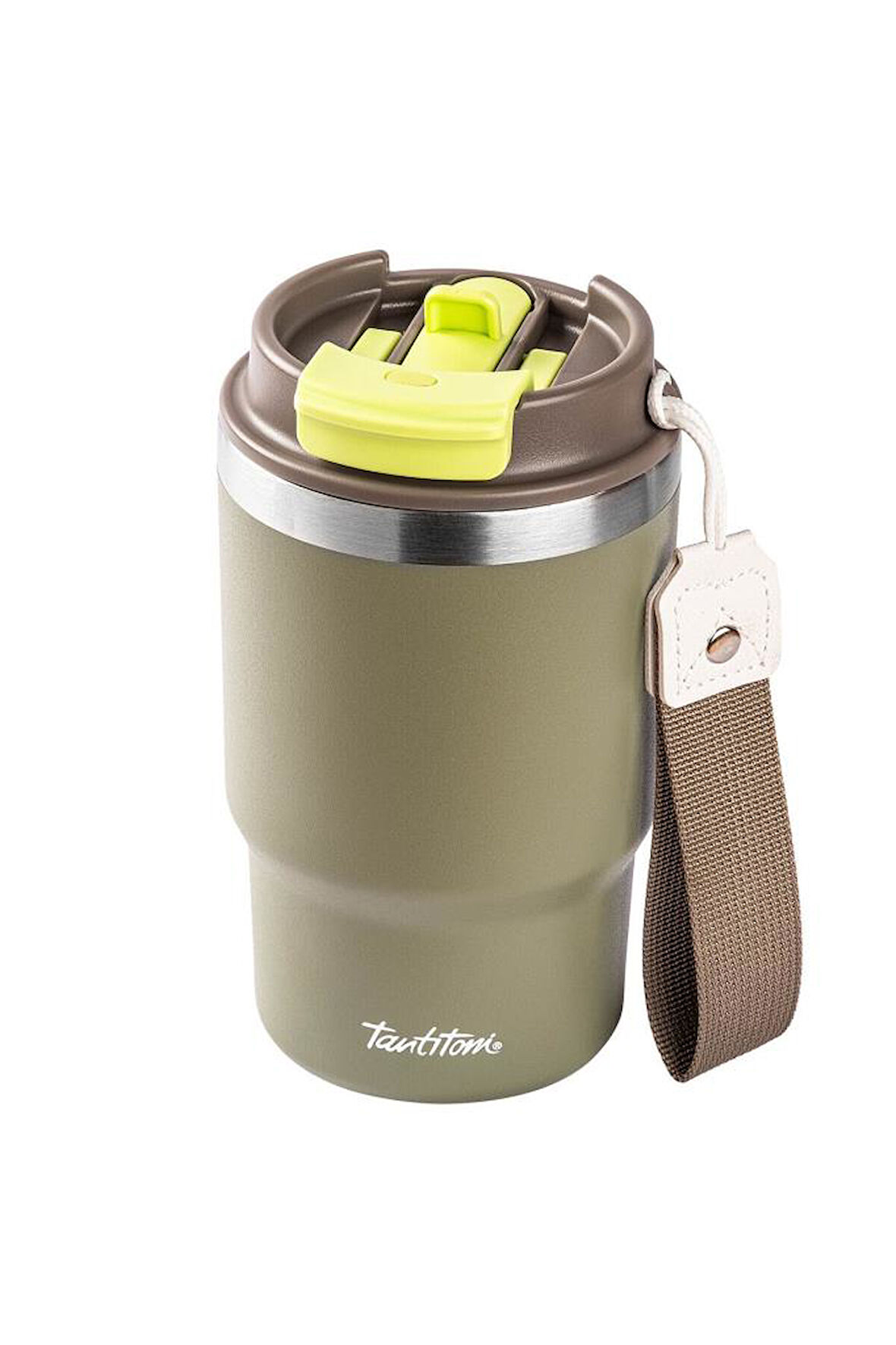 Tantitoni OUTDOOR YEŞİL 2Sİ 1 ARADA KAPAKLI TERMOS BARDAK 480ML