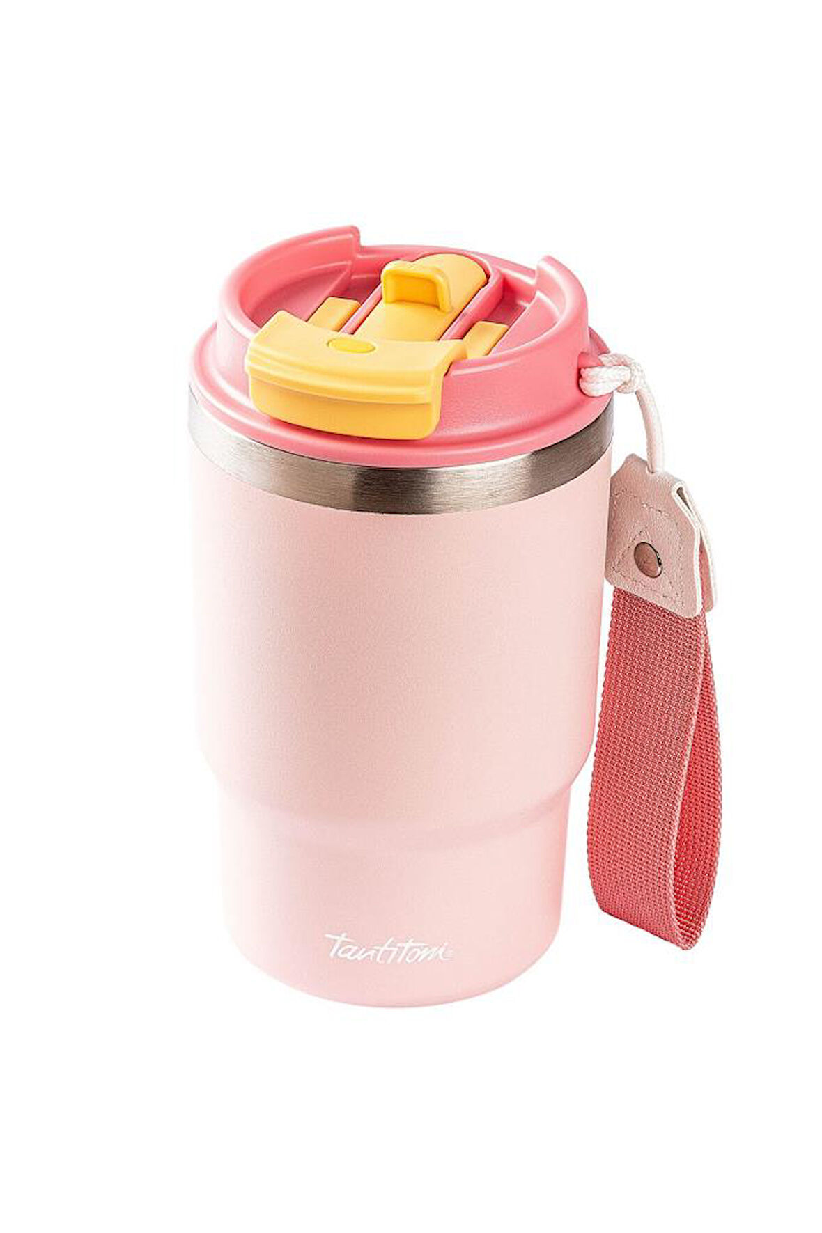 Tantitoni PEMBE 2Sİ 1 ARADA KAPAKLI TERMOS BARDAK 480ML