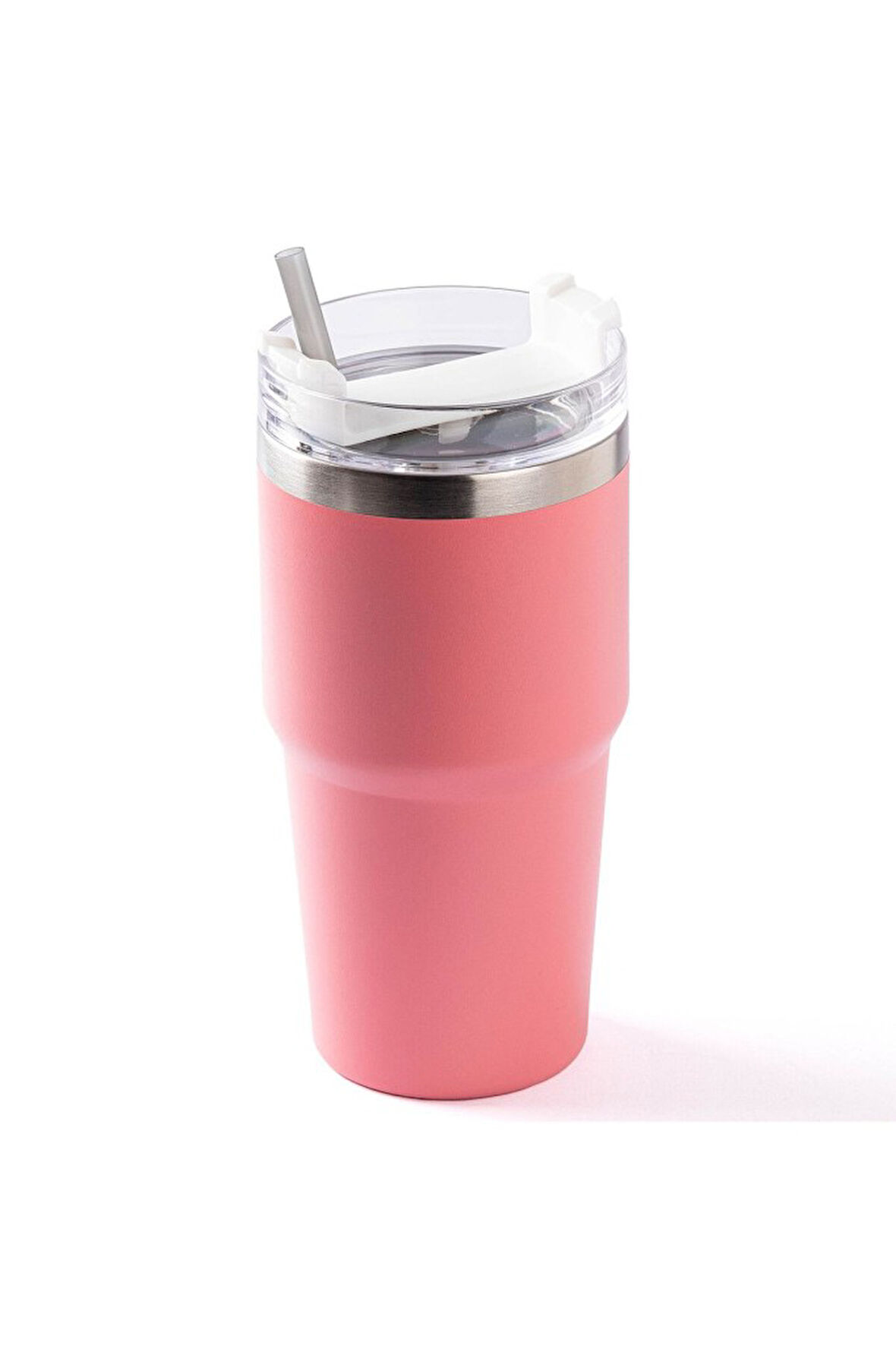 PABLO PEMBE PASLANMAZ ÇELİK PİPETLİ TERMOS BARDAK 600ML