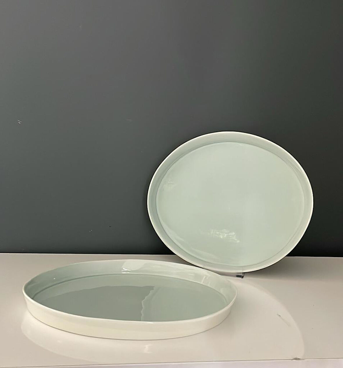 TANTİTONİ SPACE MAVİ PORSELEN 2 Lİ SERVİS TABAĞI SETİ 28 CM