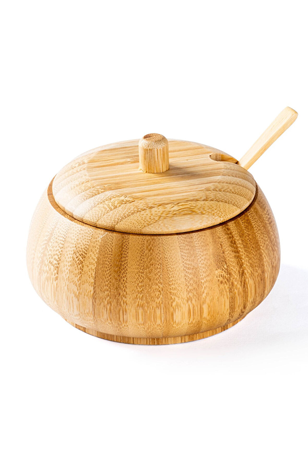 Tantitoni Bambu Kaşıklı Şekerlik Seti 13.5x13x9cm (8695835421780)