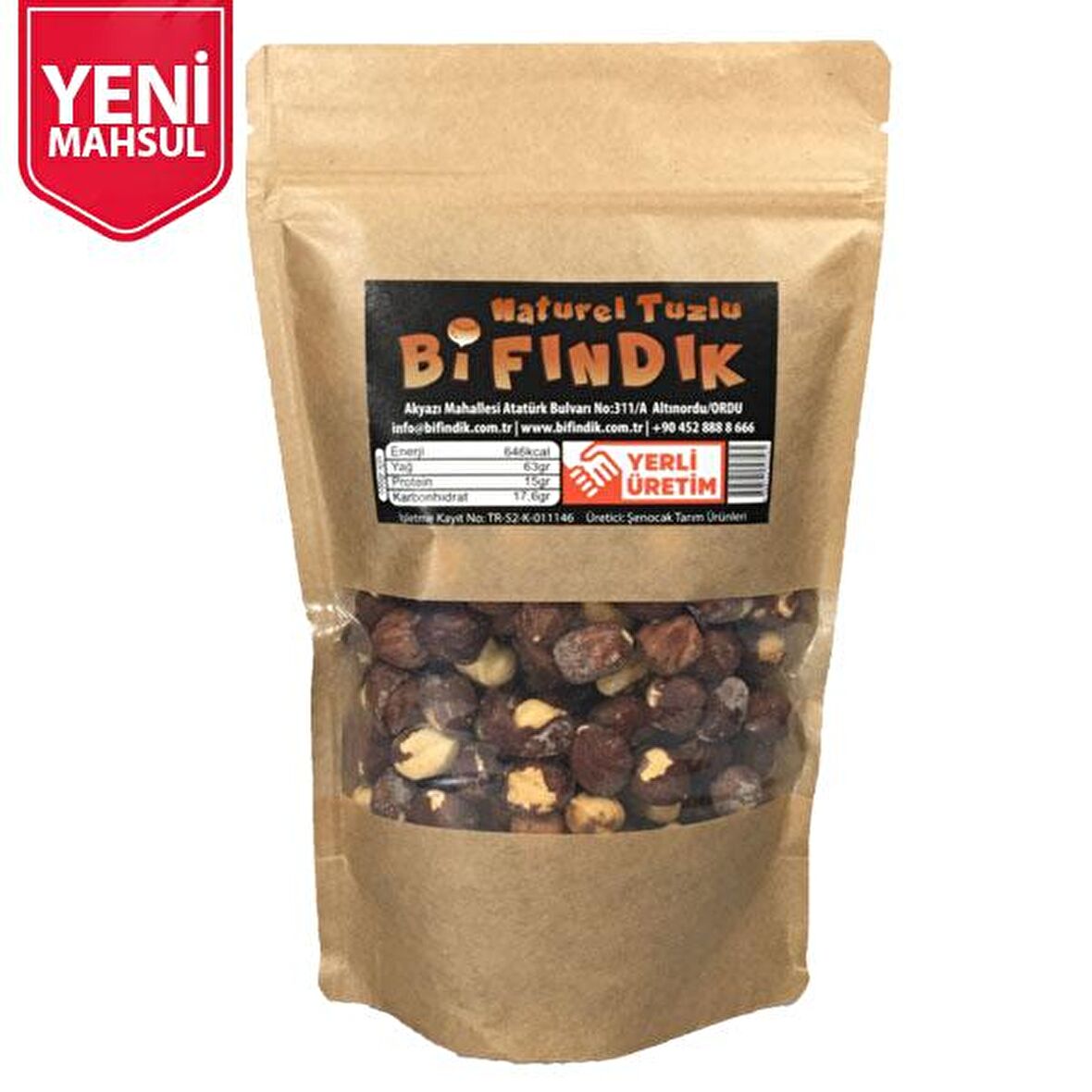 Kavrulmuş Tuzlu İç Fındık 500 g