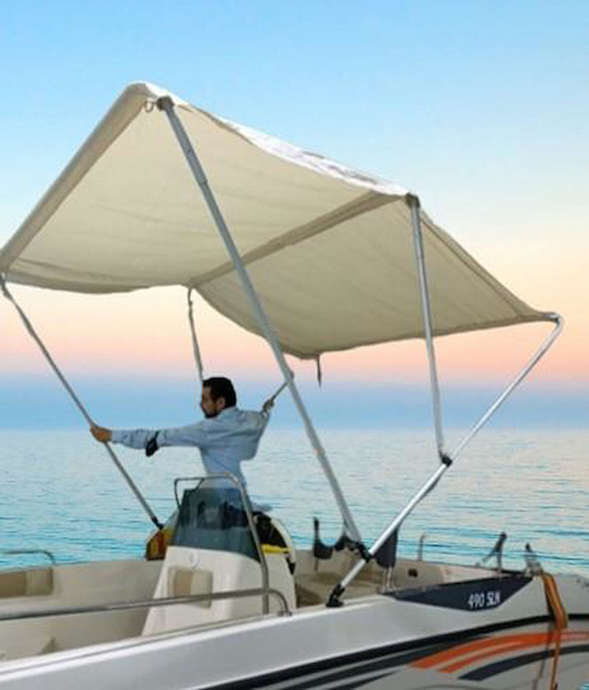 Katlanabilir 3 Kolu Tekne ve Bot Tentesi ( Bordo En : 150 cm )