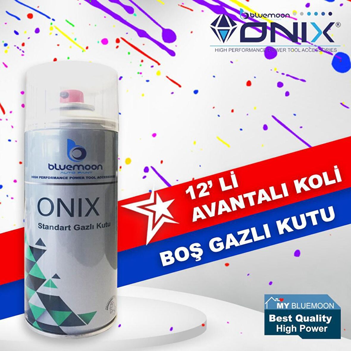 Bluemoon Onix Standart Boş Gazlı Kutu 12'lİ Koli