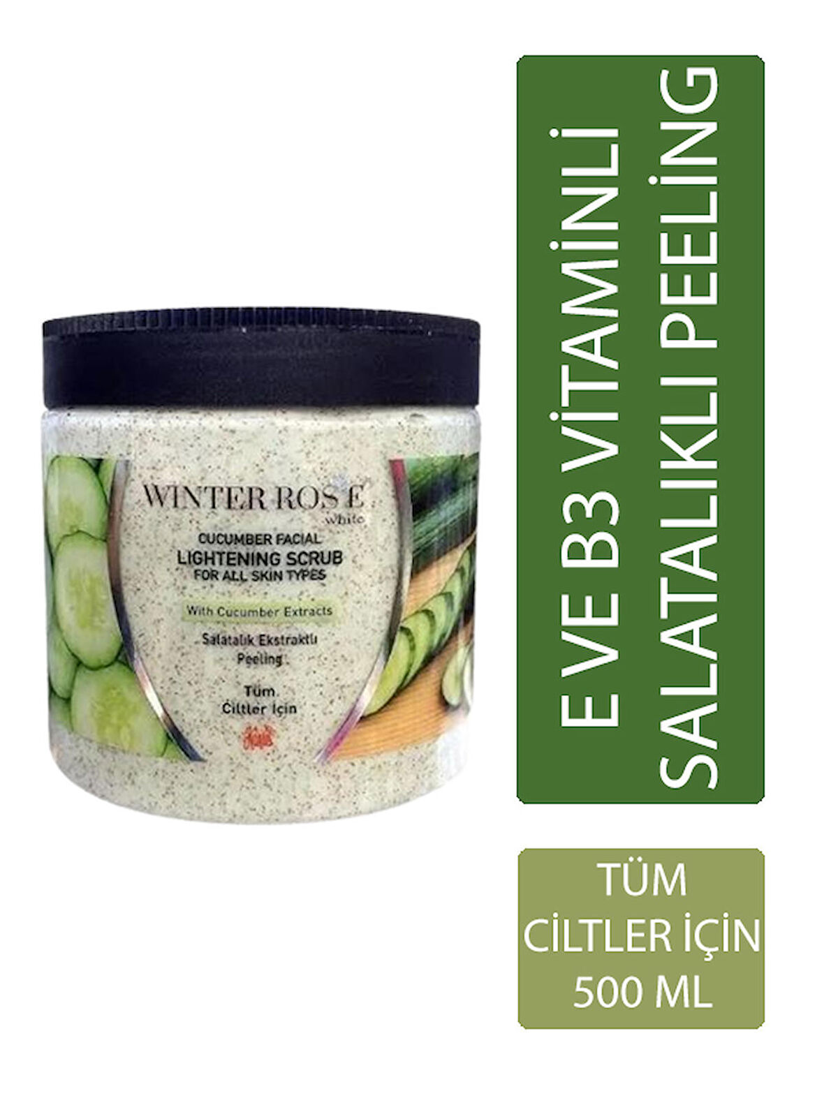 Winter Rose Tüm Ciltler Için Salatalık Ekstraklı Peeling 500 gr