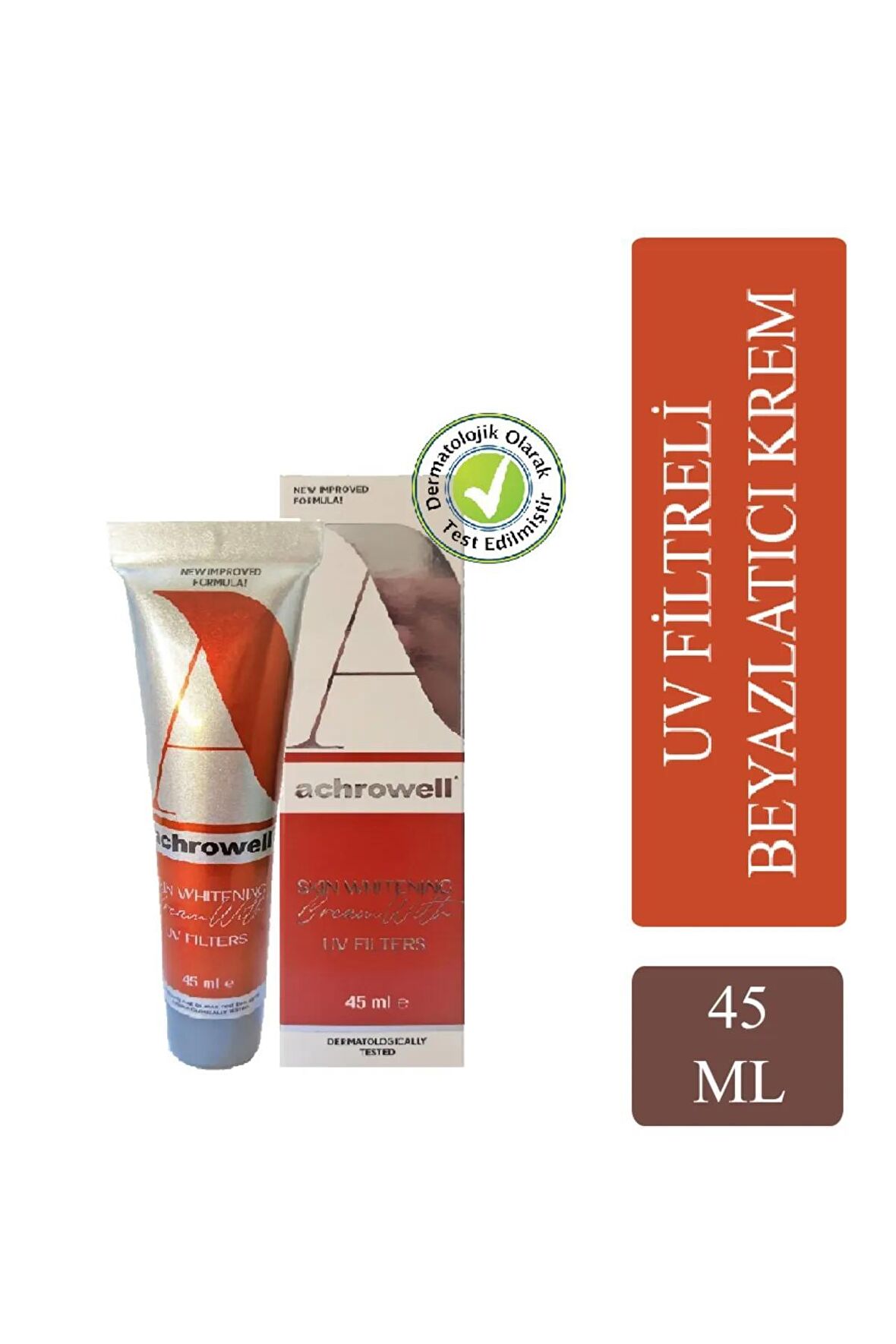 Achrowell UV Filtreli Beyazlatıcı Krem 45 ml