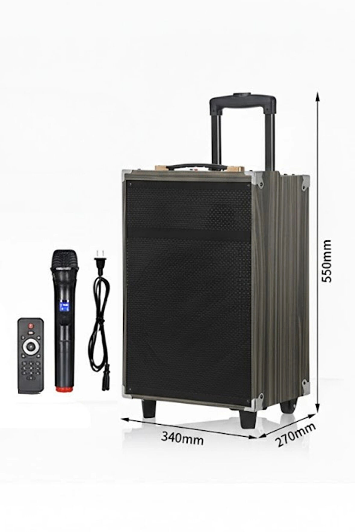 Hepu Hp-904 Partybox Bluetooth Hoparlör 12 Woofer 40W Güç 1 Kablosuz Mikrofon Kumanda