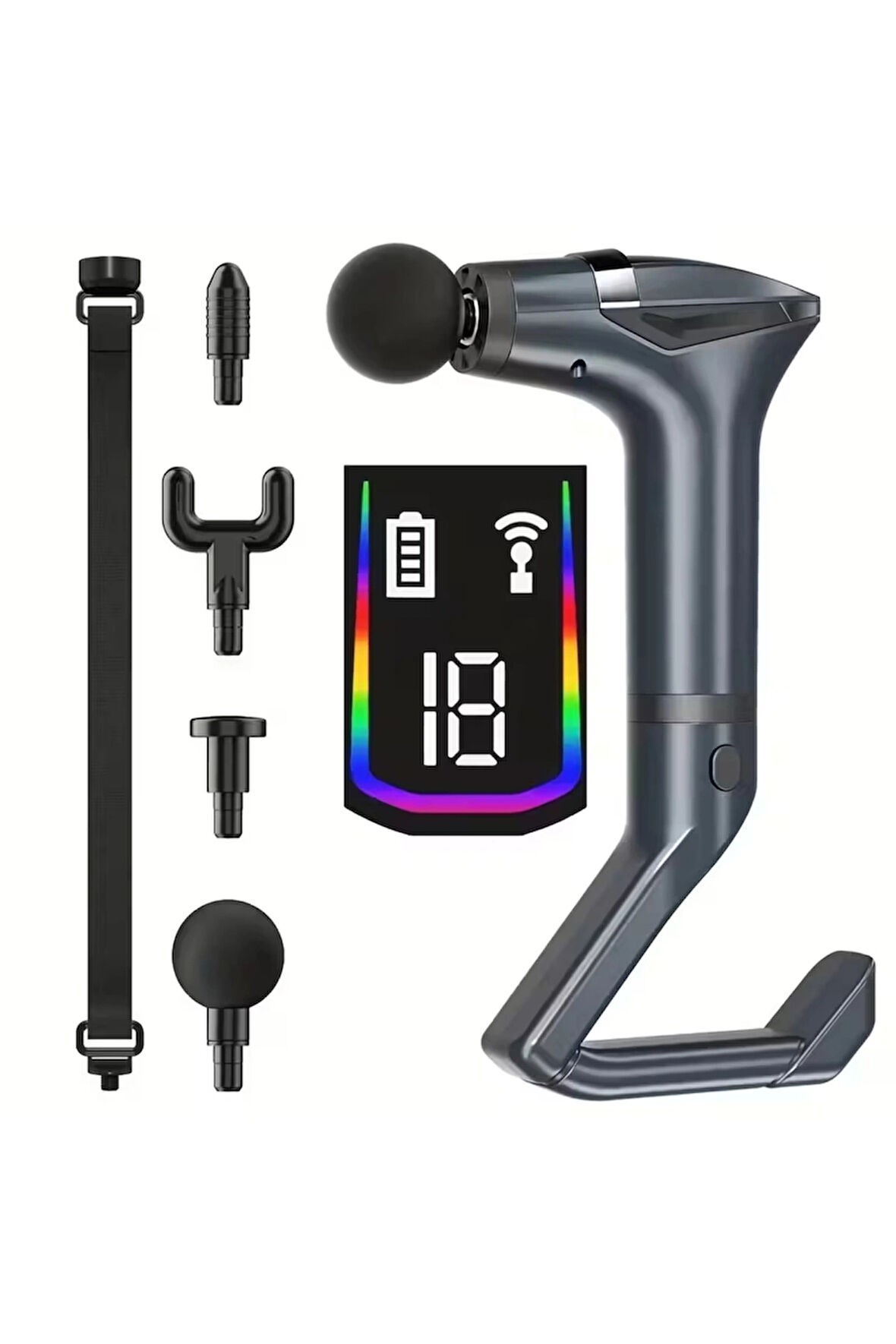 Leerfei Lf-6144 3'ü 1 Arada Ayırılabilir Titreşimli Masaj Tabancası - Derin Doku, Tetik Noktası Masaj Aleti