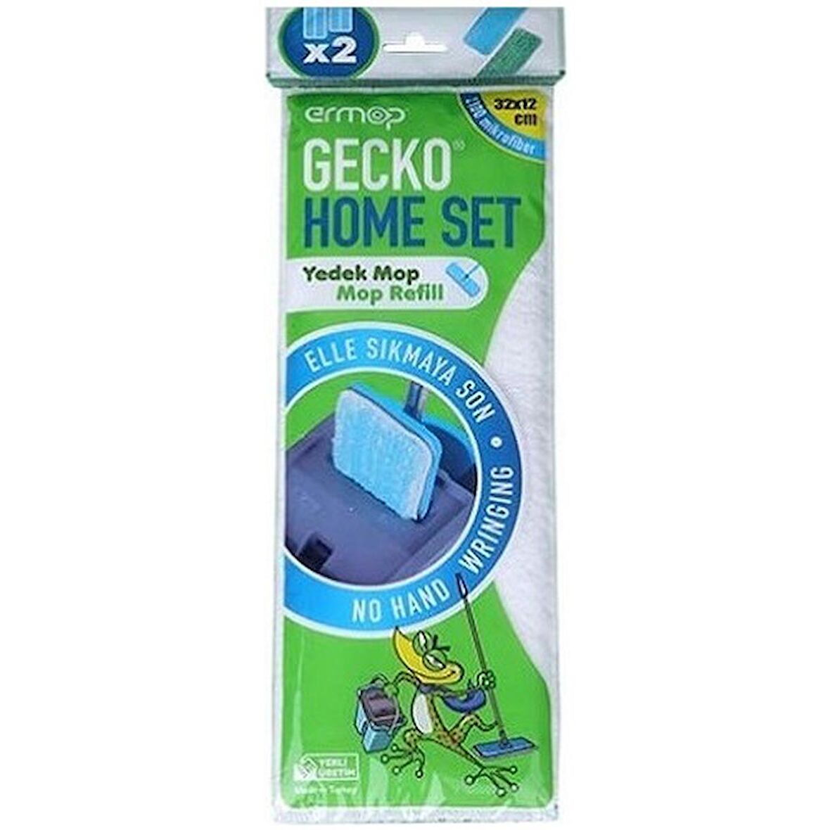 Ermop Gecko Mikrofiber Tablet Mop Yedek 2+2 Adet Yedek