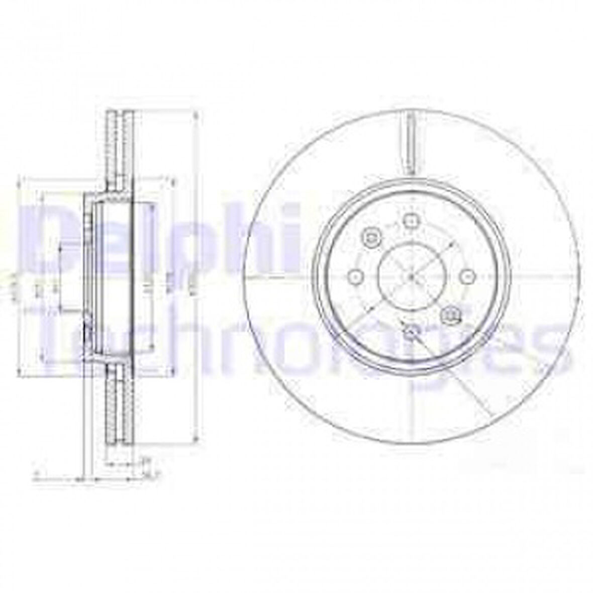 Renault On Fren Aynası (diski) Scenic II 1,5dci / 1,9dci / 2,0 (4 Bijon) - Delphi Bg3929