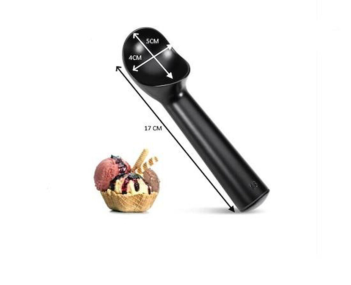 Pastaland Dondurma Kaşığı 17 cm SİYAH
