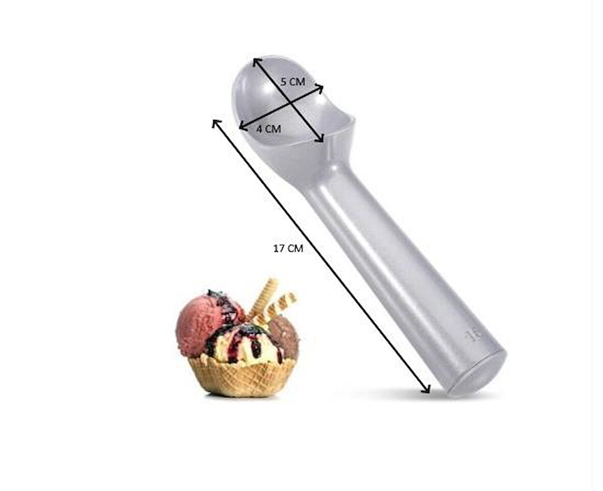 Pastaland Dondurma Kaşığı 17 cm GÜMÜŞ