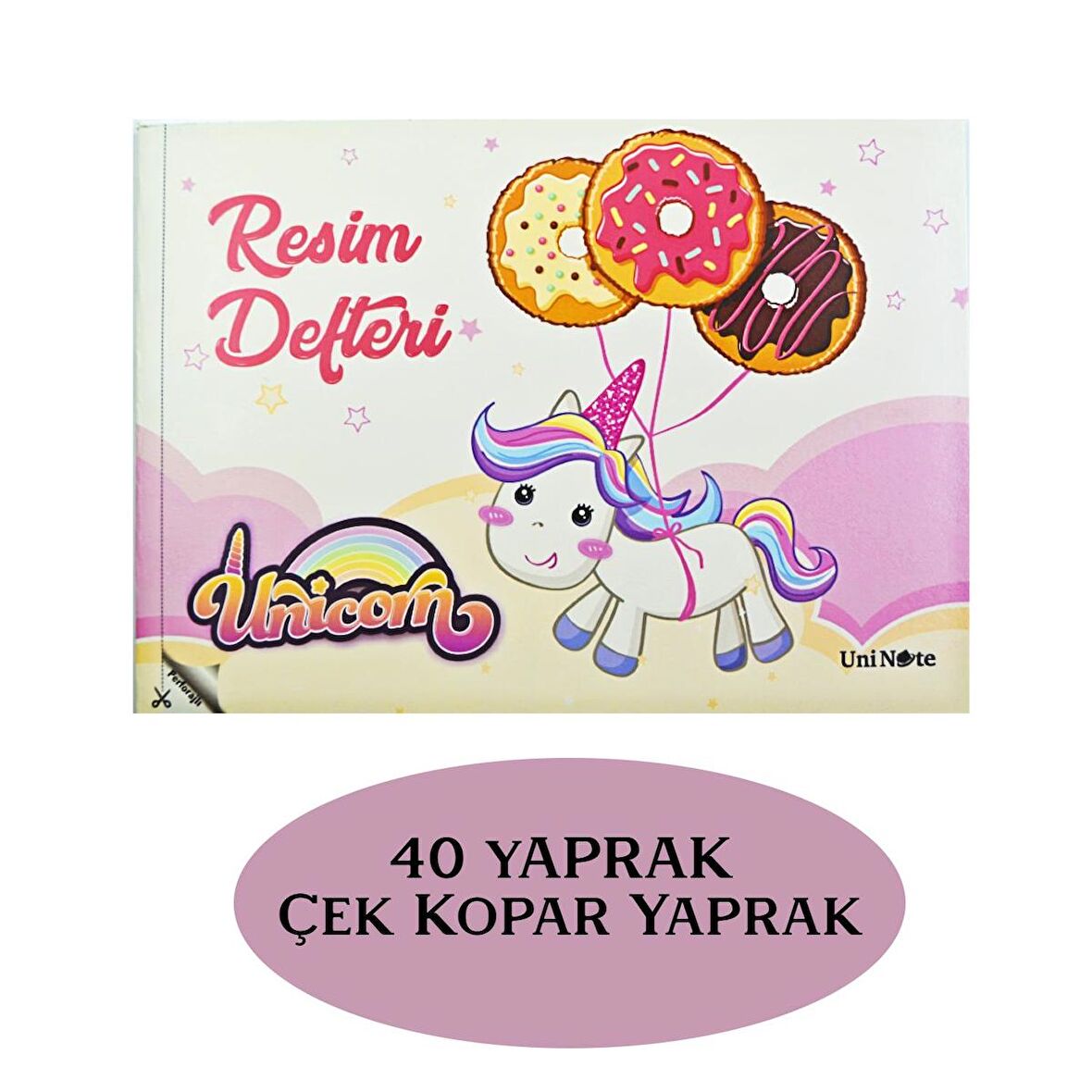 Çınar Uninote Resim Defteri Dikişli Küçük Boy A5 40 Yaprak 1 Adet 
