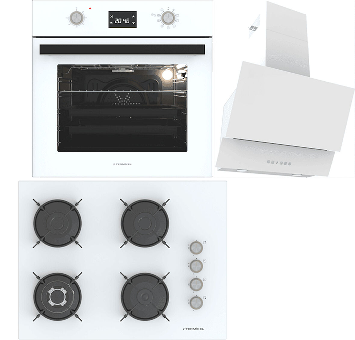 Termikel Ankastre Set (BO O6555C W + BH P7194C W + ARGEMON WW60)