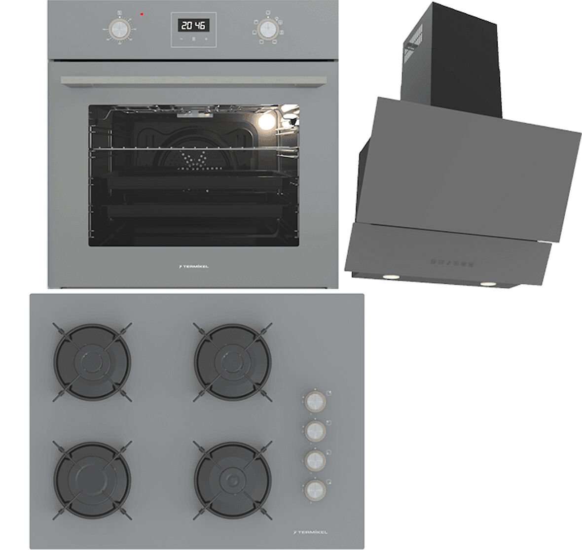 Termikel Ankastre Set (BO O64D5C A + BH P7144C A + ARGEMON BA60)