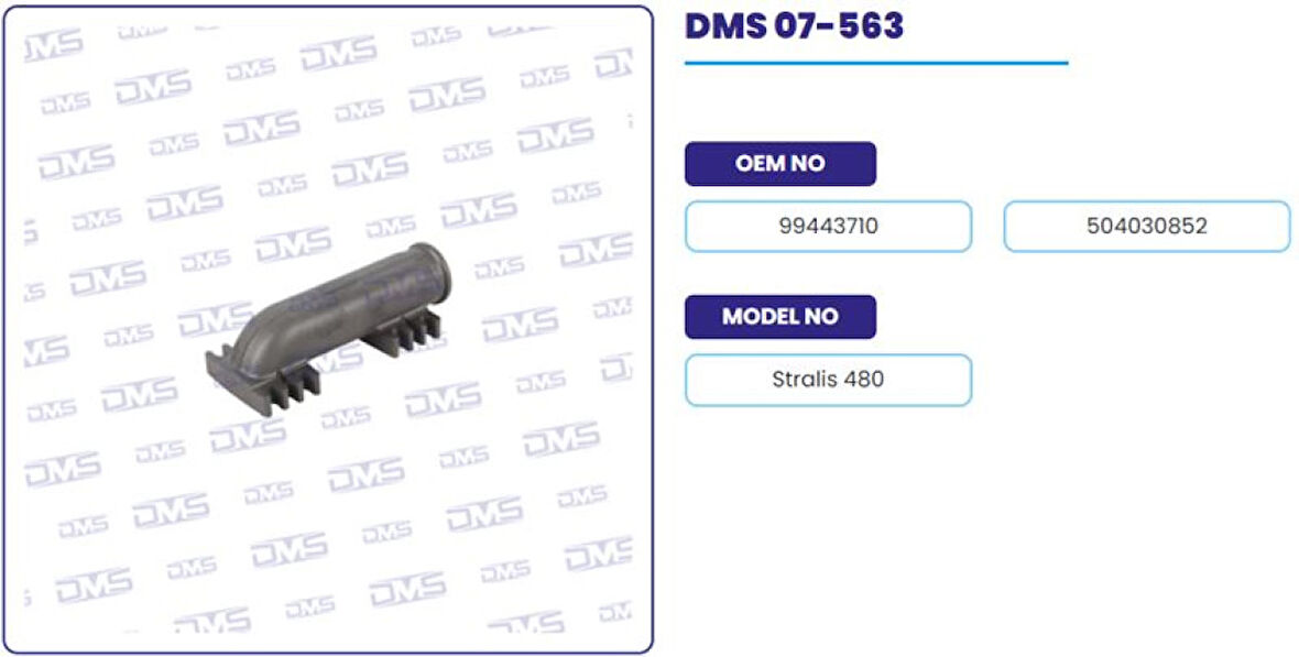 İveco Truck Egzoz Manıfoldu Yan Kol İveco Truck 480 - Demosan 07-563