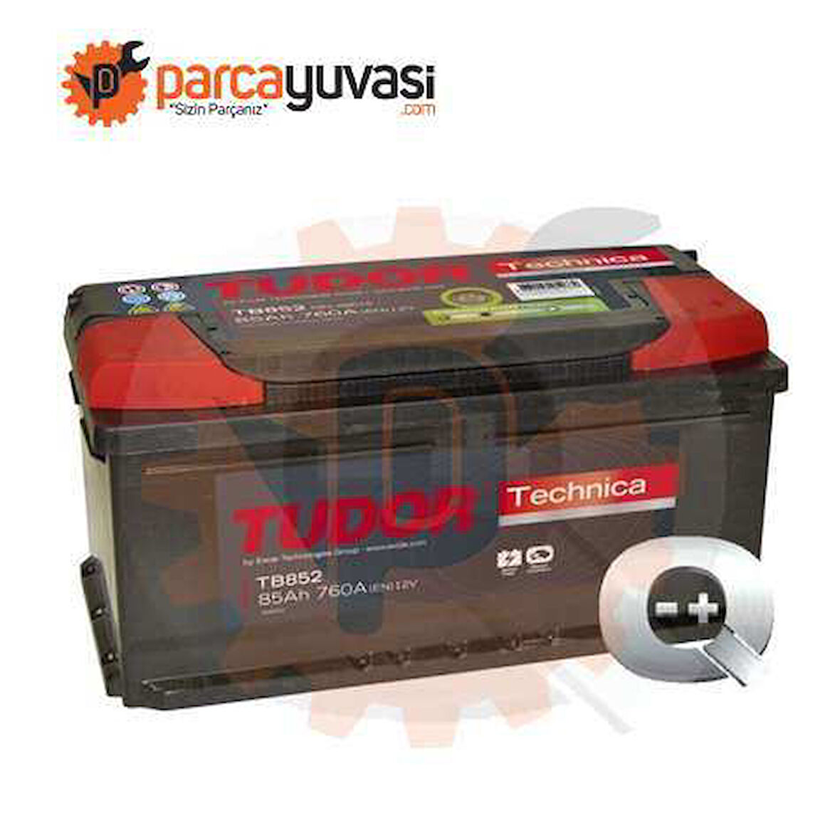 Aku Aku 12v 85 Ah (353x175x175) Lb5 (88 Ah Alcak Muadılı) - Tudor Tb852