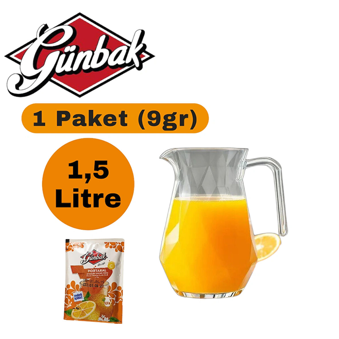 Portakal Aromalı Toz içecek (9gr X 24 Adet)
