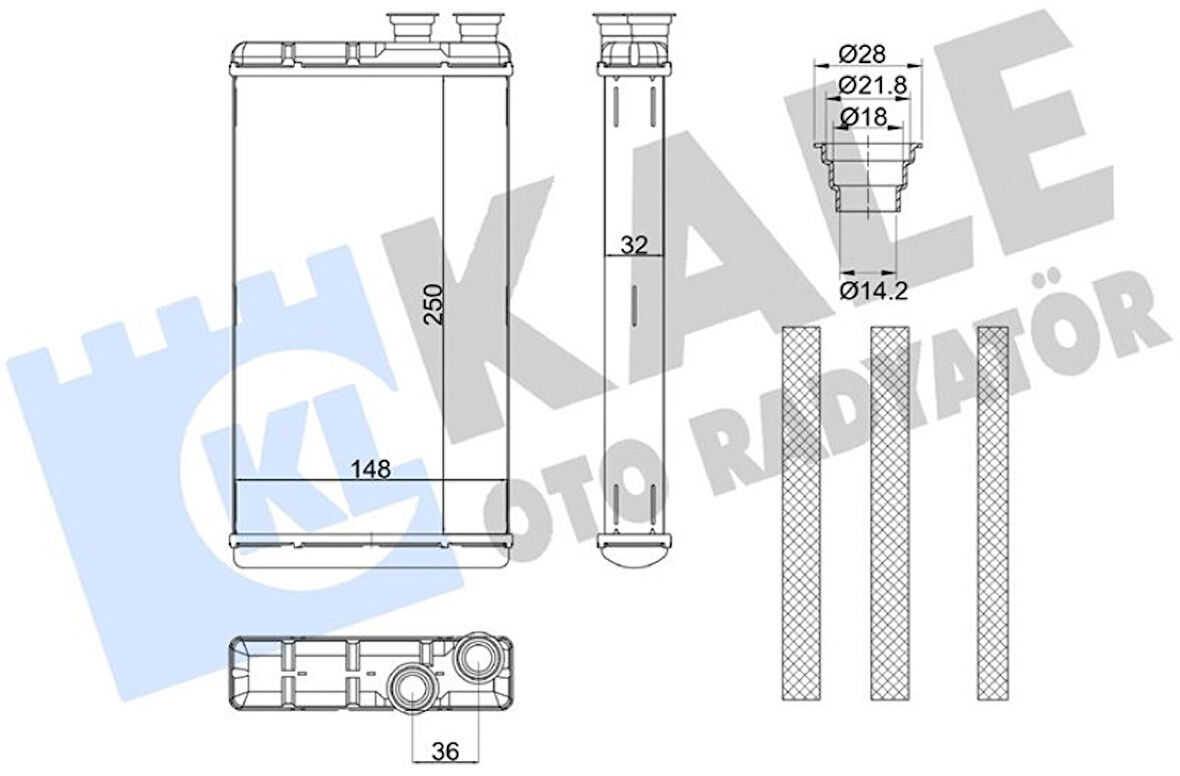 Vw Kalorıfer Radyatörü - Kalorıfer Radyatörü - Kal 370740