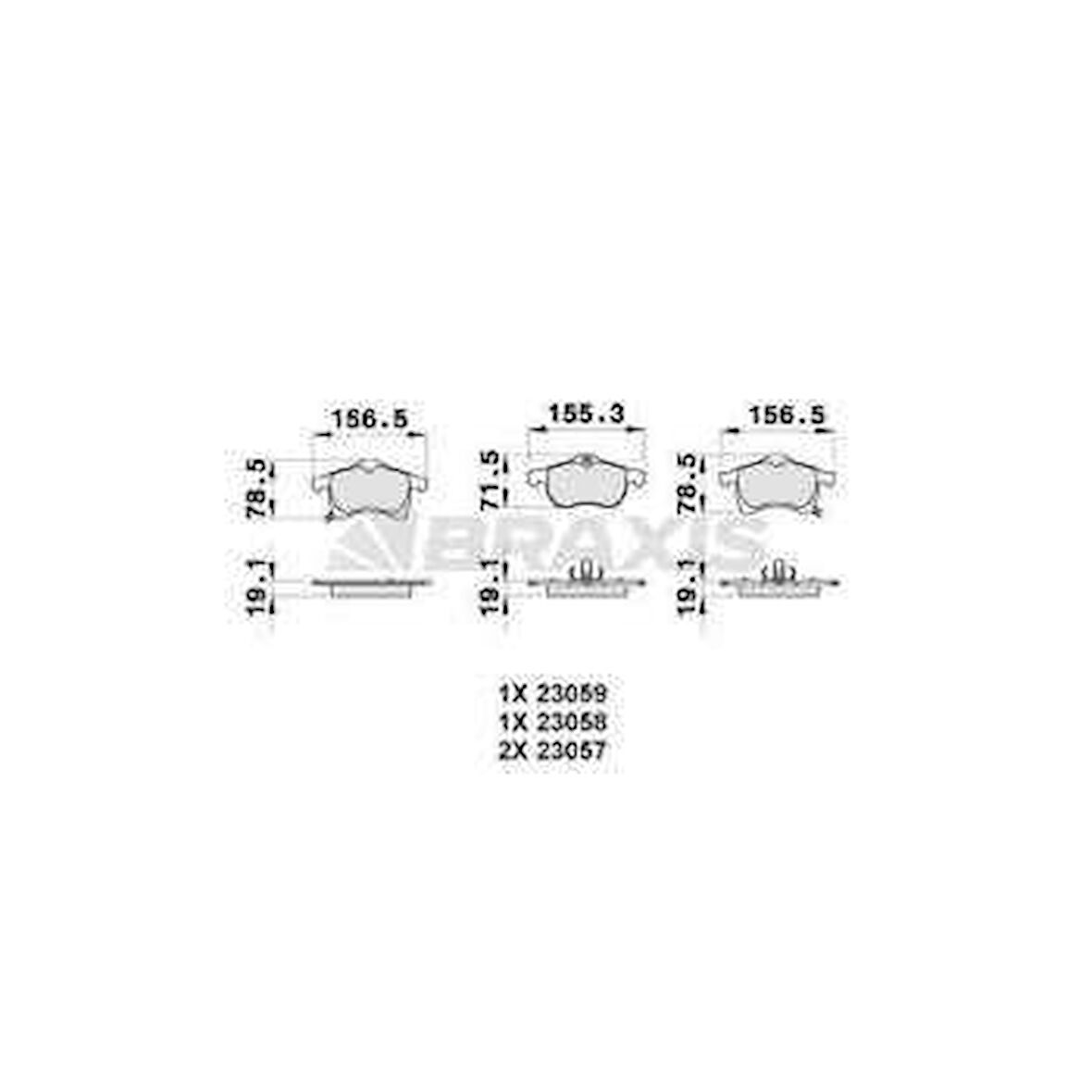 Opel On Fren Balatası Astra G Corsa C Zafıra B - Braxıs Ab0031