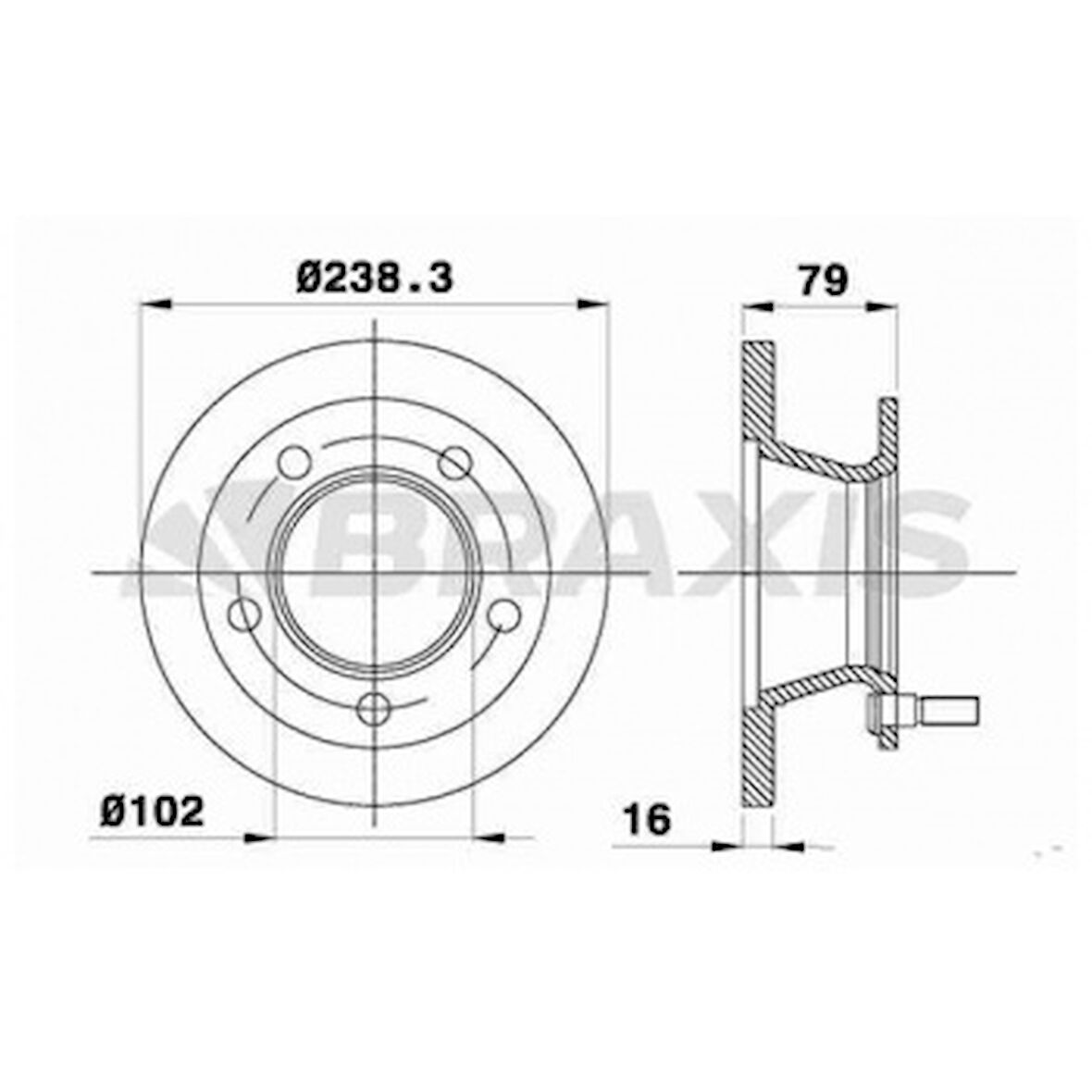 Mercedes On Fren Disk Aynası Mercedes Mb 100 2.0d 2.4d Minibus W631 88>94 - Braxıs Ad1049