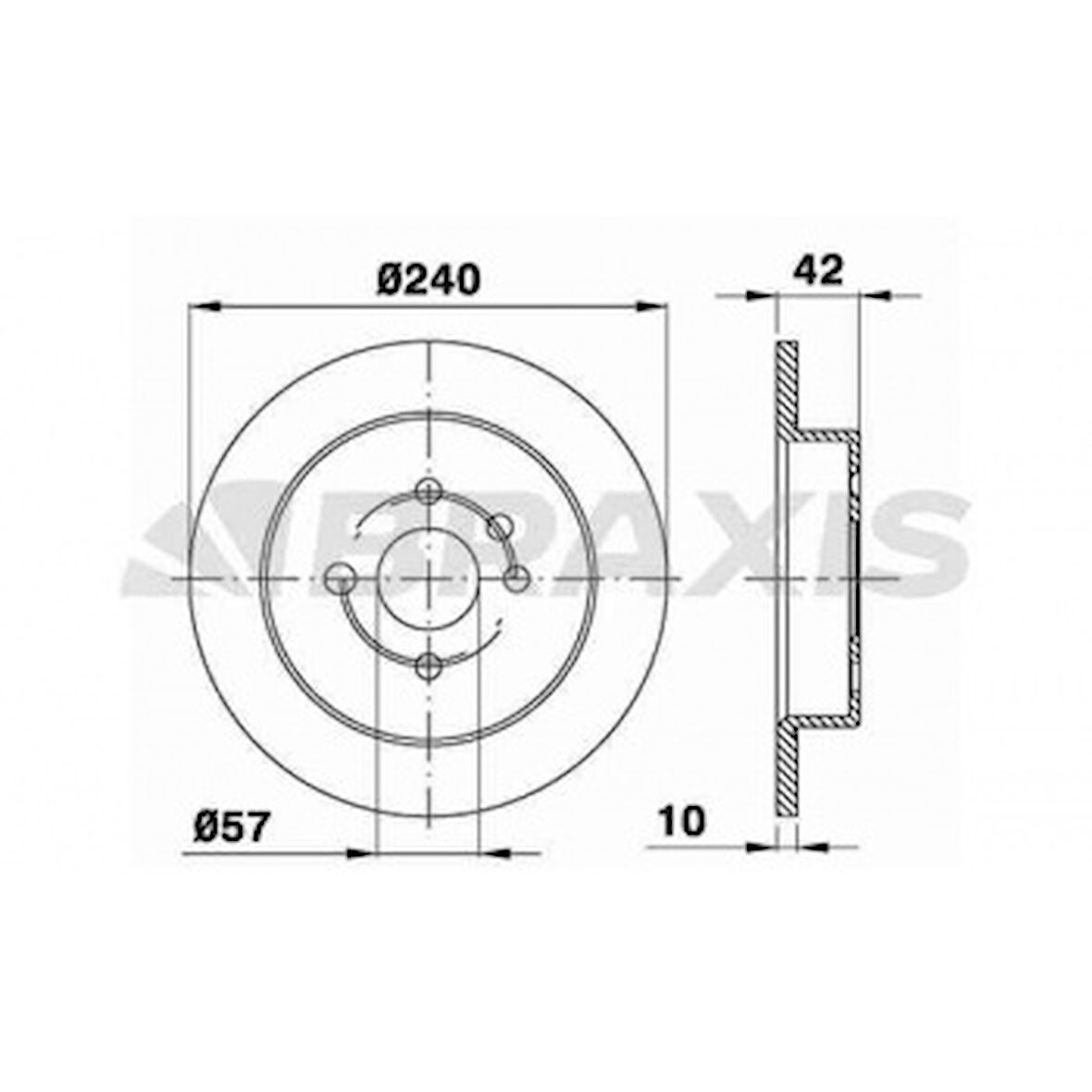 Opel Arka Fren Diski (5 Bijon) Astra H Meriva B Corsa C Astra G 2,0di 2,0 16v 1,8 16v 02 / 98>2,0dti 16v - Braxıs Ae0031