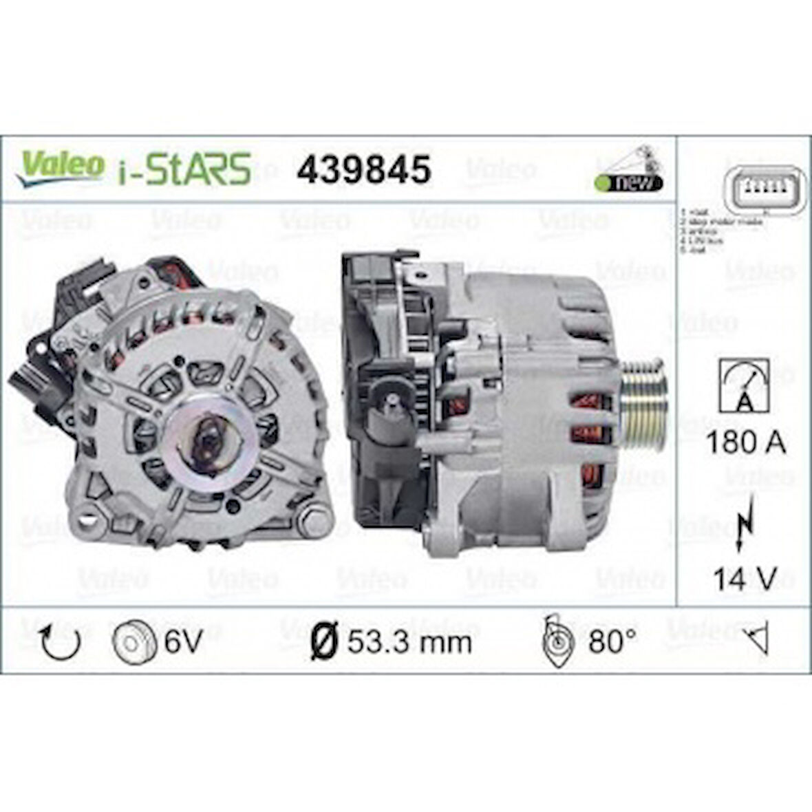 Psa Alternator Start Stop 12v 180a Berlingo C4 C5 P208 P3008 Partner Tepee 1,6 Hdi 11> İs - Valeo 439845