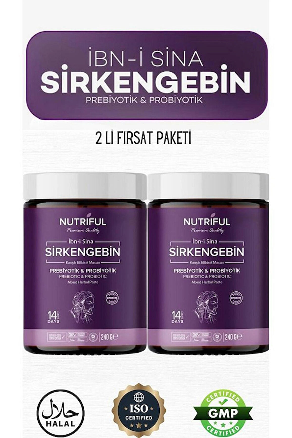 Nutriful İbni Sina Sirkengebin Diyet Macunu 2 li Fırsat Paketi -    2*240 Gr