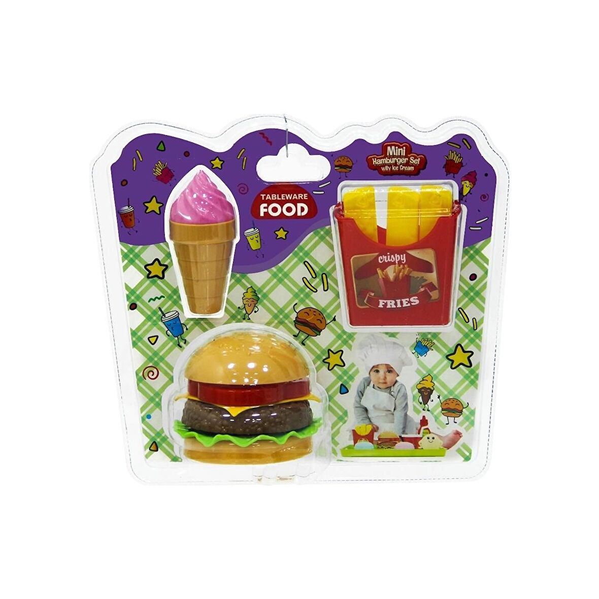 Tableware Mini Hamburger Seti - Dondurma