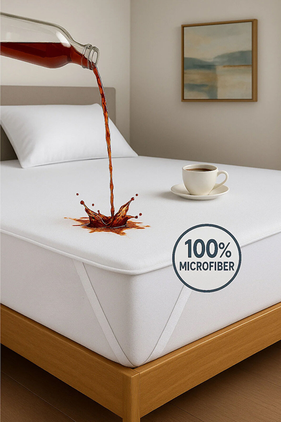 Pamukkale Alez Mikro Lastikli Su Sıvı Geçirmez Yatak Koruyucu Alez (8 Farklı Ebat)