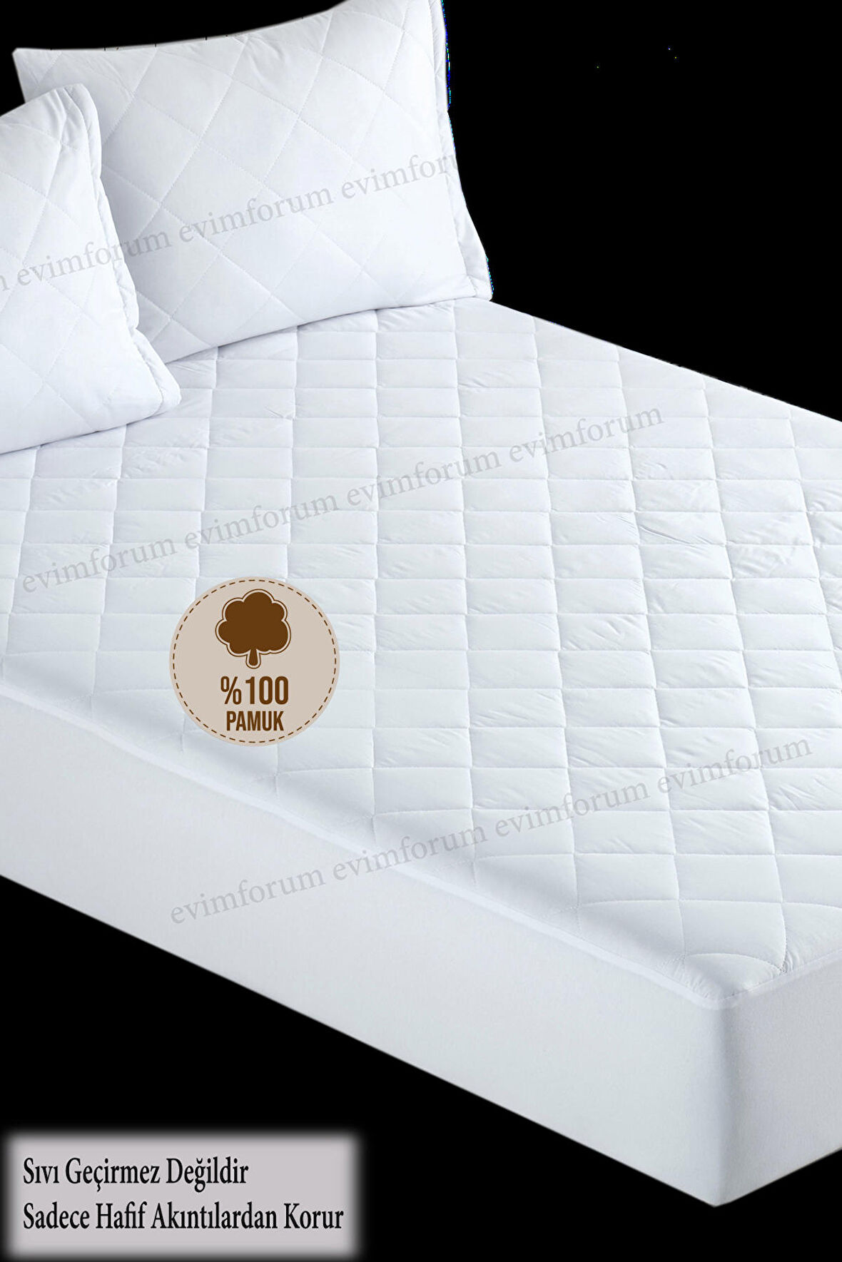 Pamukkale Alez Kapitone Fitted Yatak Koruyucu %100 Pamuk Alez 200x200 (10 Farklı Ebat)
