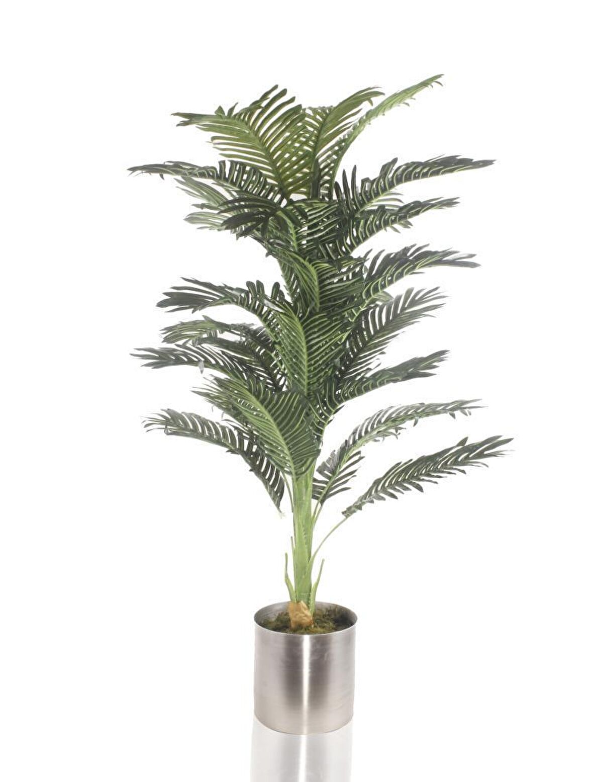 Yapay Ağaç Areka 150cm Gür Yapraklı Özel Aleminyum Saksıda