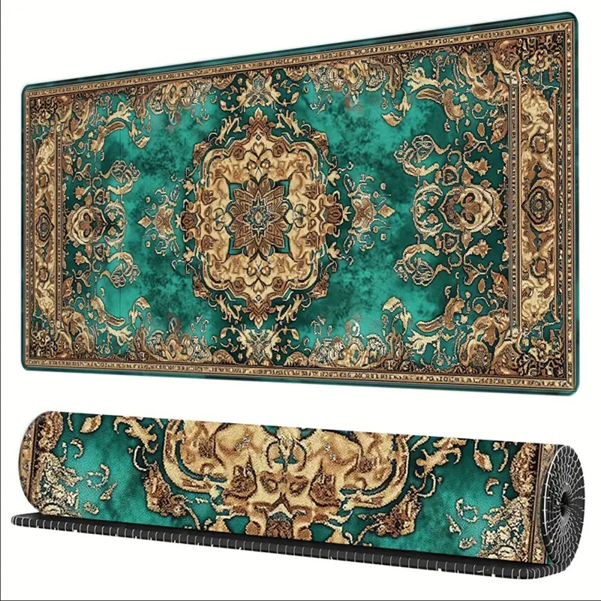 70X30 CM  PERSİAN HALI TEMALI KAYDIRMAZ TABAN SPEED YÜZEY OYUNCU MOUSE PAD GAMİNG