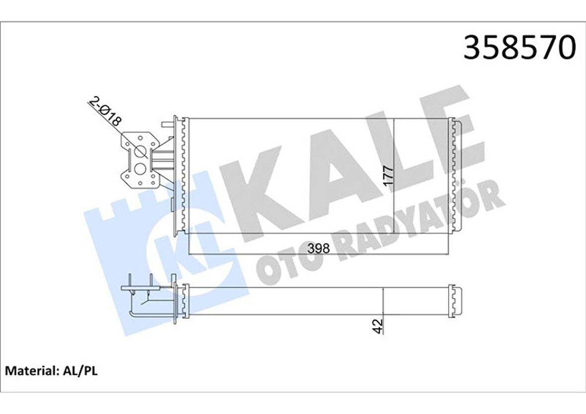 İveco Truck Kalorıfer Radyatoru İveco Eurostar 93>02 Eurotrakker 93>04 Eurotech 92> - Kale 358570