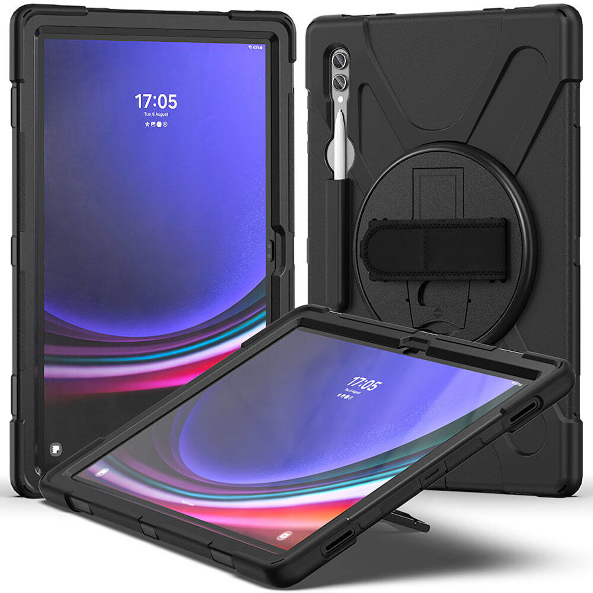 Tab S10 Ultra (X920) / S9 Ultra (X910) / Tab S8 Ultra Uyumlu Defender Zırhlı Tam koruma Silikon