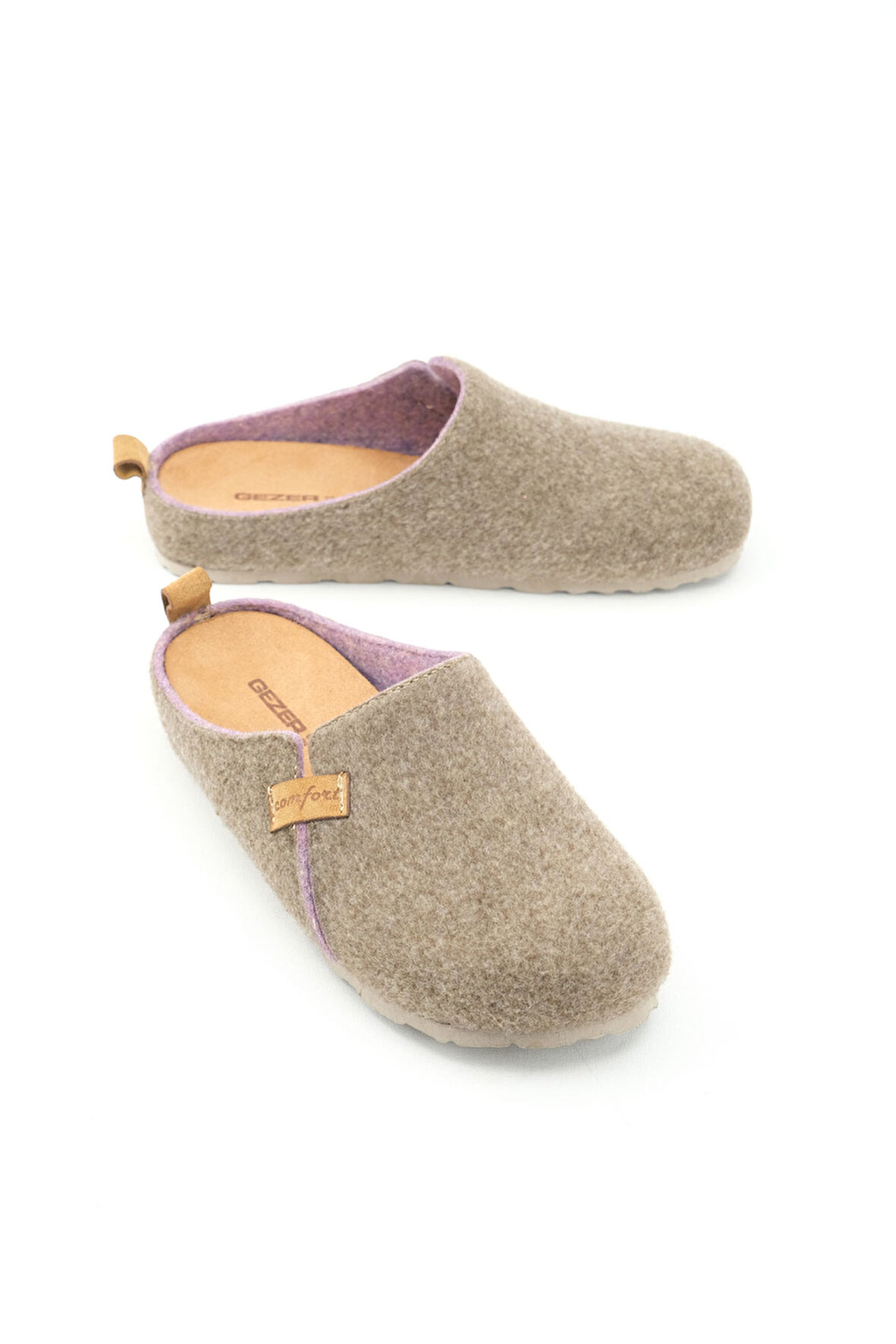 Gezer Kışlık Keçe Comfort Taban Kadın Ev Bahçe Terlik