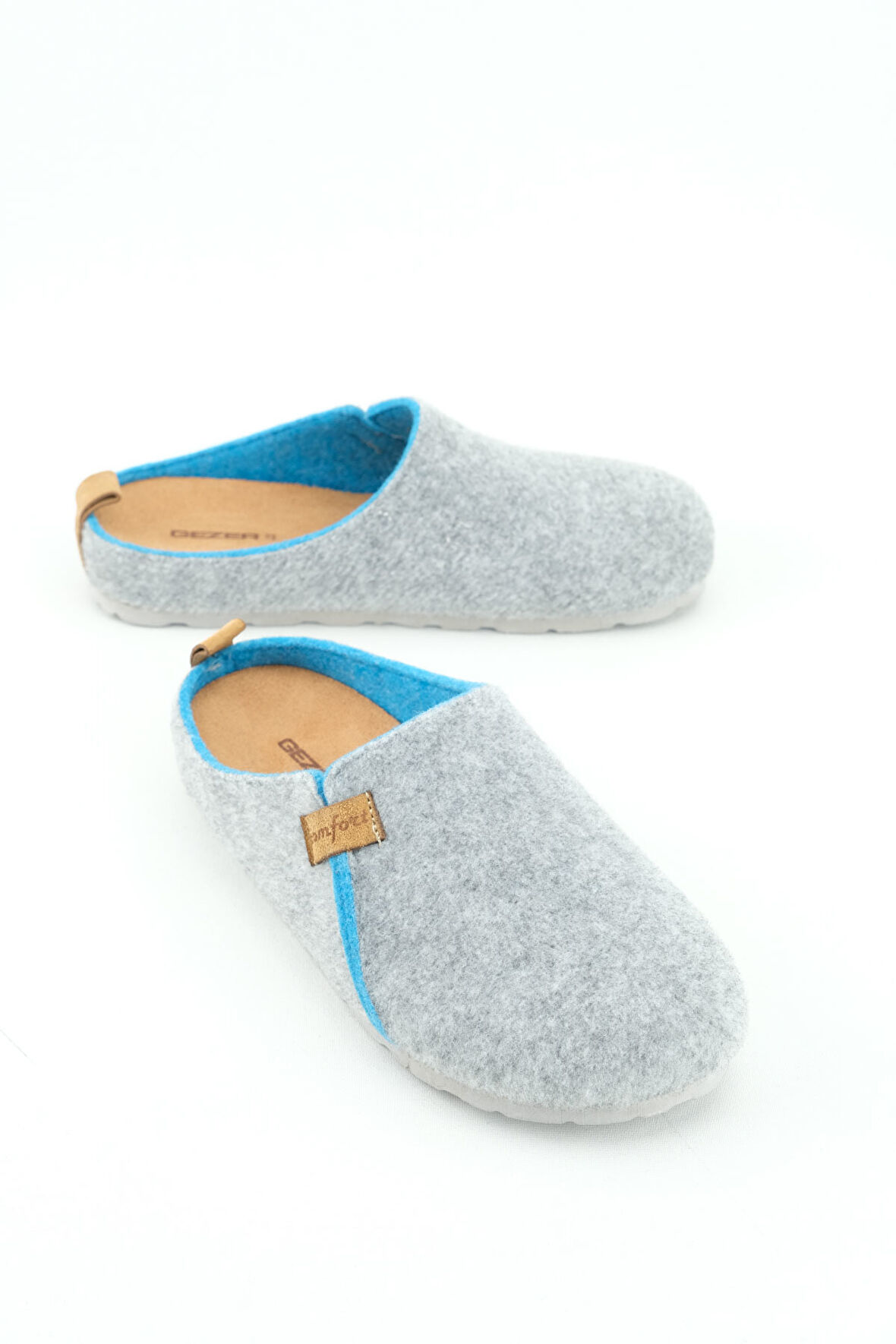 Gezer Kışlık Keçe Comfort Taban Kadın Ev Bahçe Terlik