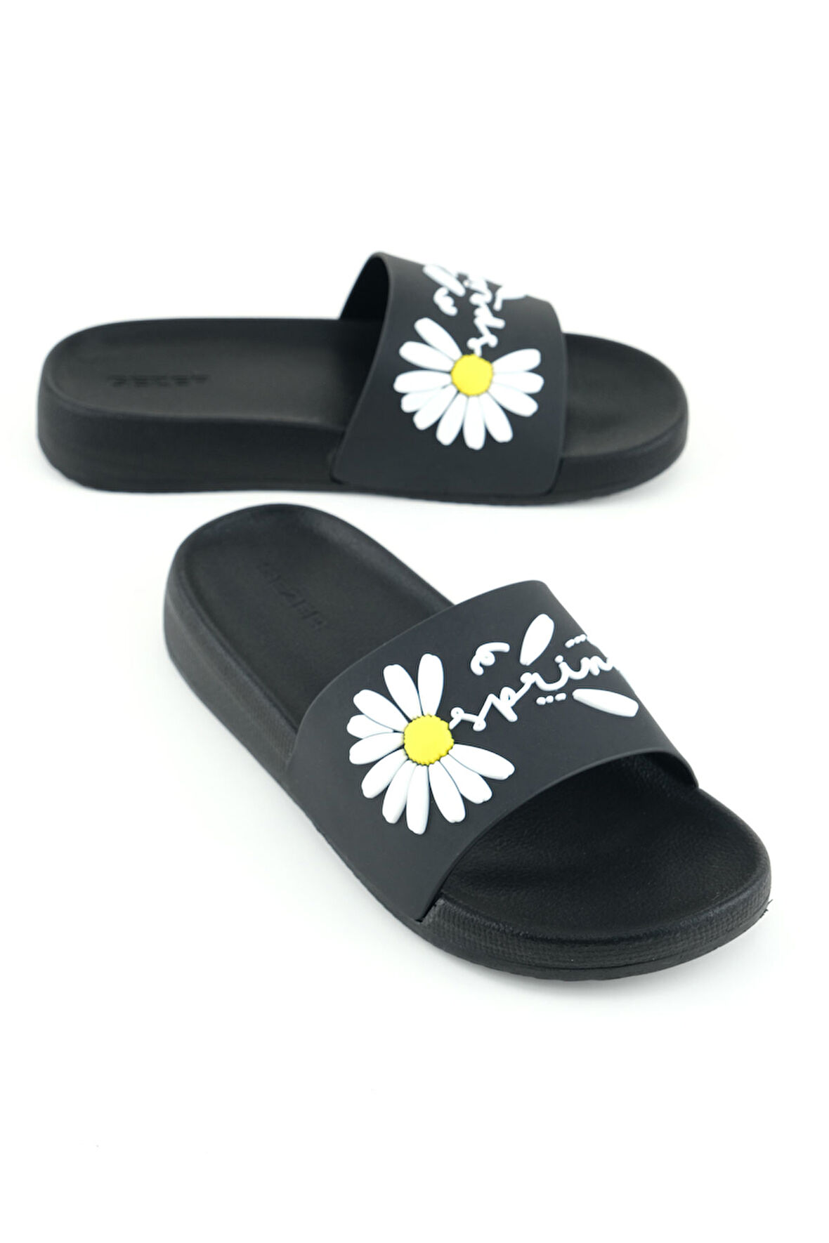 Gezer Kadın Yazlık Papatya Tasarım PU Rahat Taban Ev Banyo Havuz Plaj Terlik