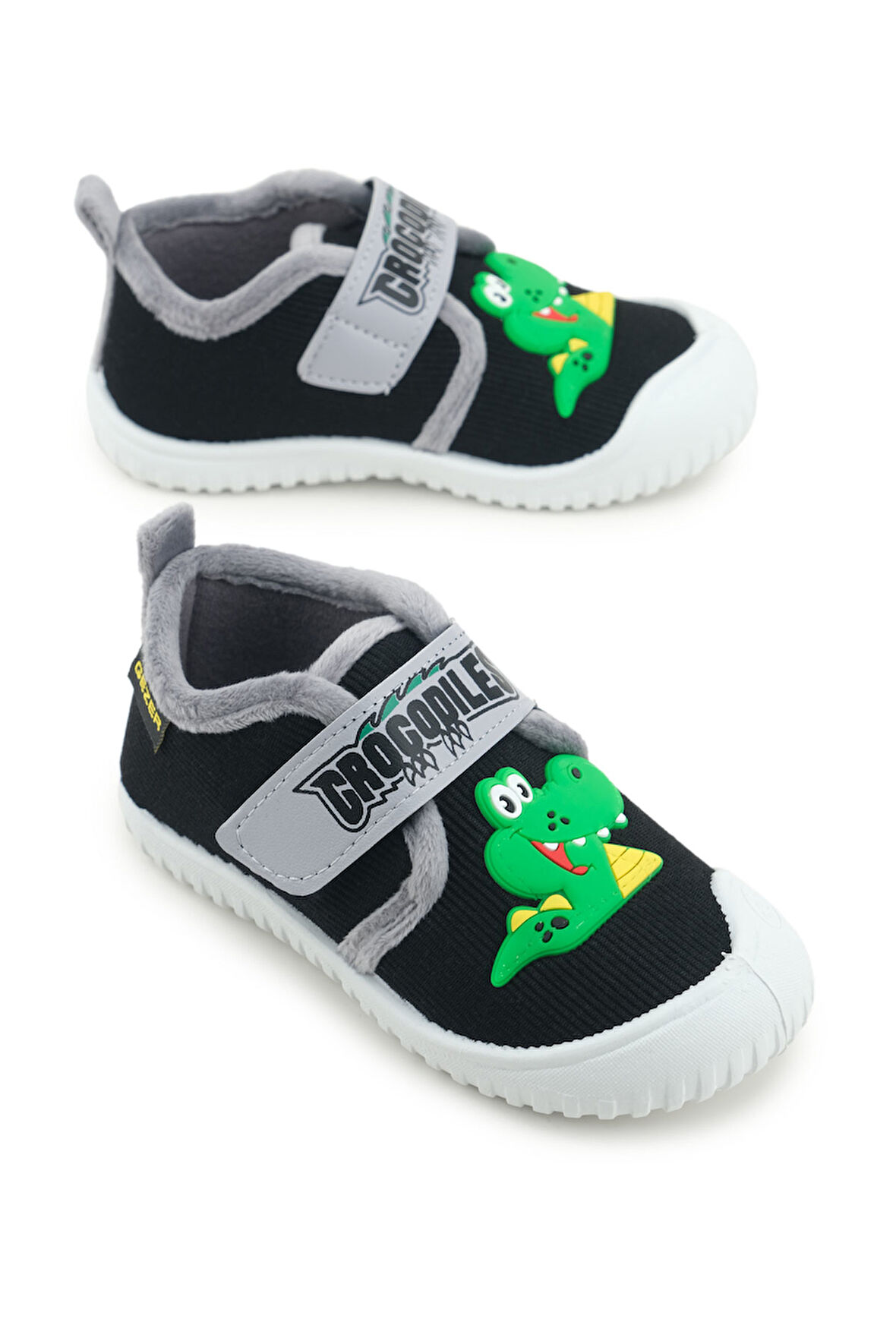 Gezer Erkek Çocuk Kışlık Tek Cırt Cırtlı Ayarlanabilir Rahat Taban Ev, Bahçe, Okul, Kreş Panduf Ayakkabı