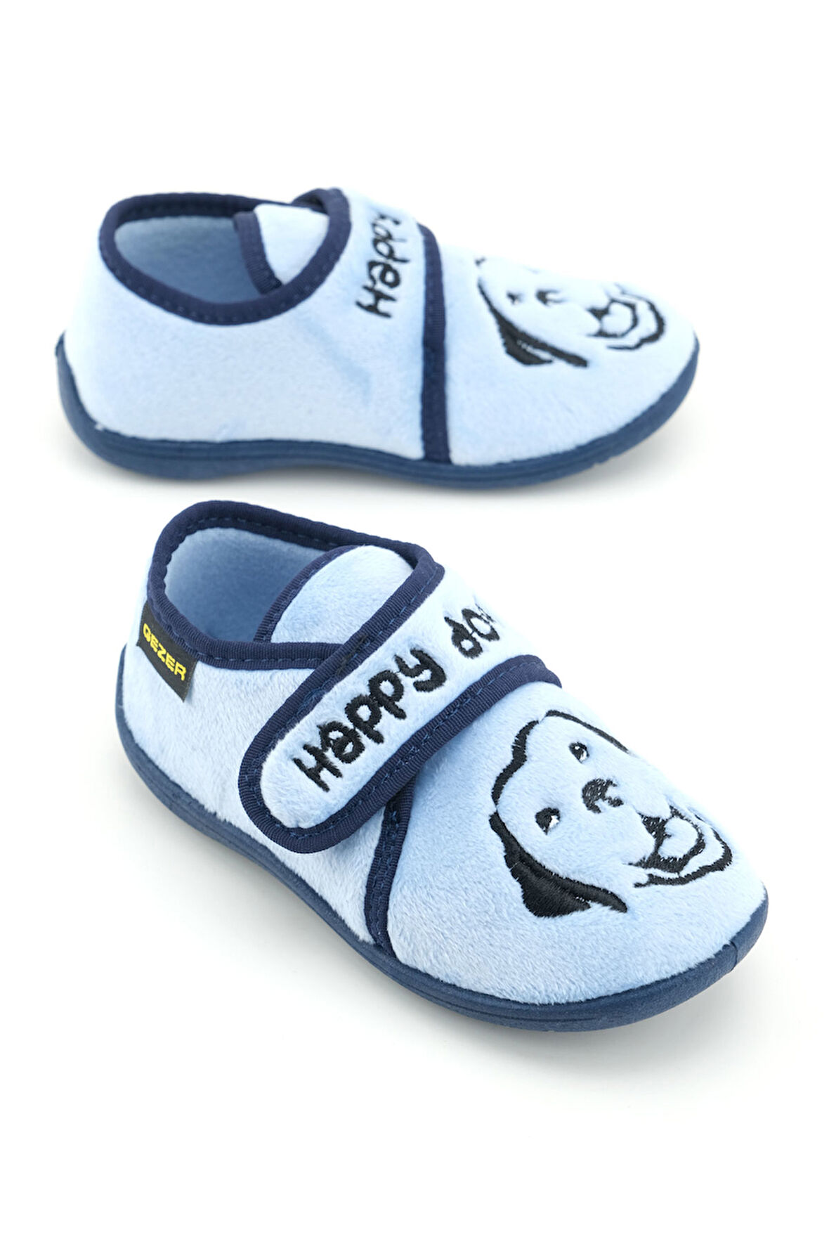 Gezer Erkek Çocuk Kışlık Tek Cırt Cırtlı Ayarlanabilir Rahat Taban Ev, Bahçe, Okul, Kreş Panduf Ayakkabı