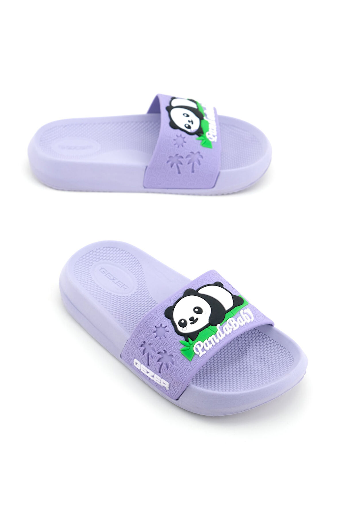 Gezer Panda Yazlık Kız Çocuk PU Islak Zemine Uygun Rahat Taban Ev Bahçe Banyo Havuz Terlik