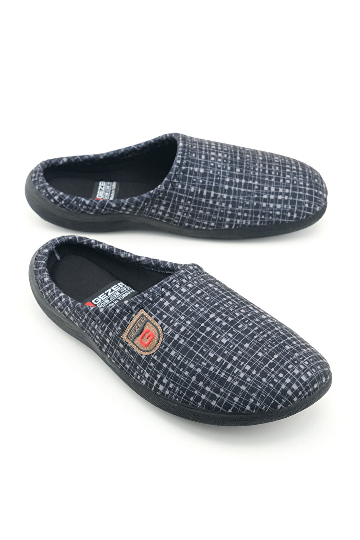 Gezer Erkek Kışlık PU Rahat Taban Ev Bahçe Gondol Terlik