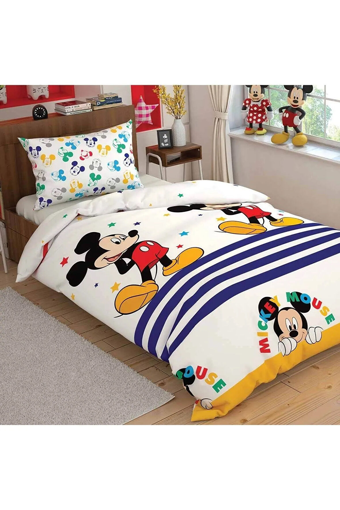 Mickey Mouse Desenli Nevresim Set