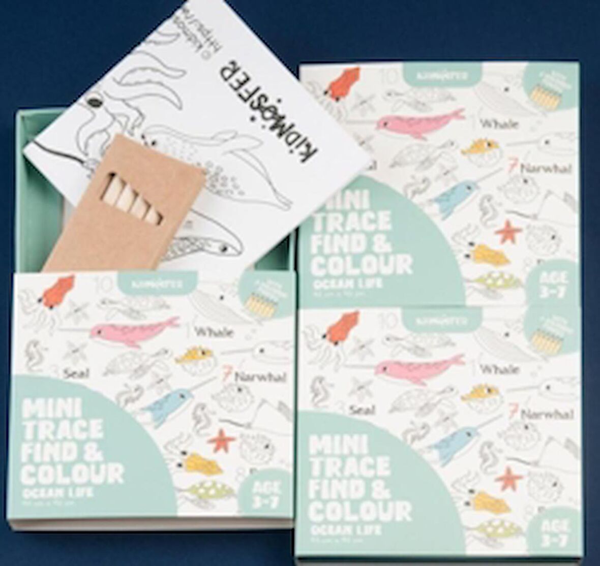 Mini Trace Find and Colour Ocean Life Poster
