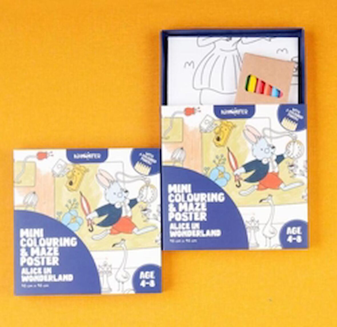 Mini Colouring and Maze Poster Alice in Wonderland